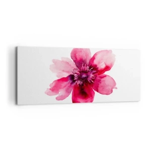 Cuadro sobre lienzo - Impresión de Imagen - Un beso con aroma a carmín - 100x40 cm