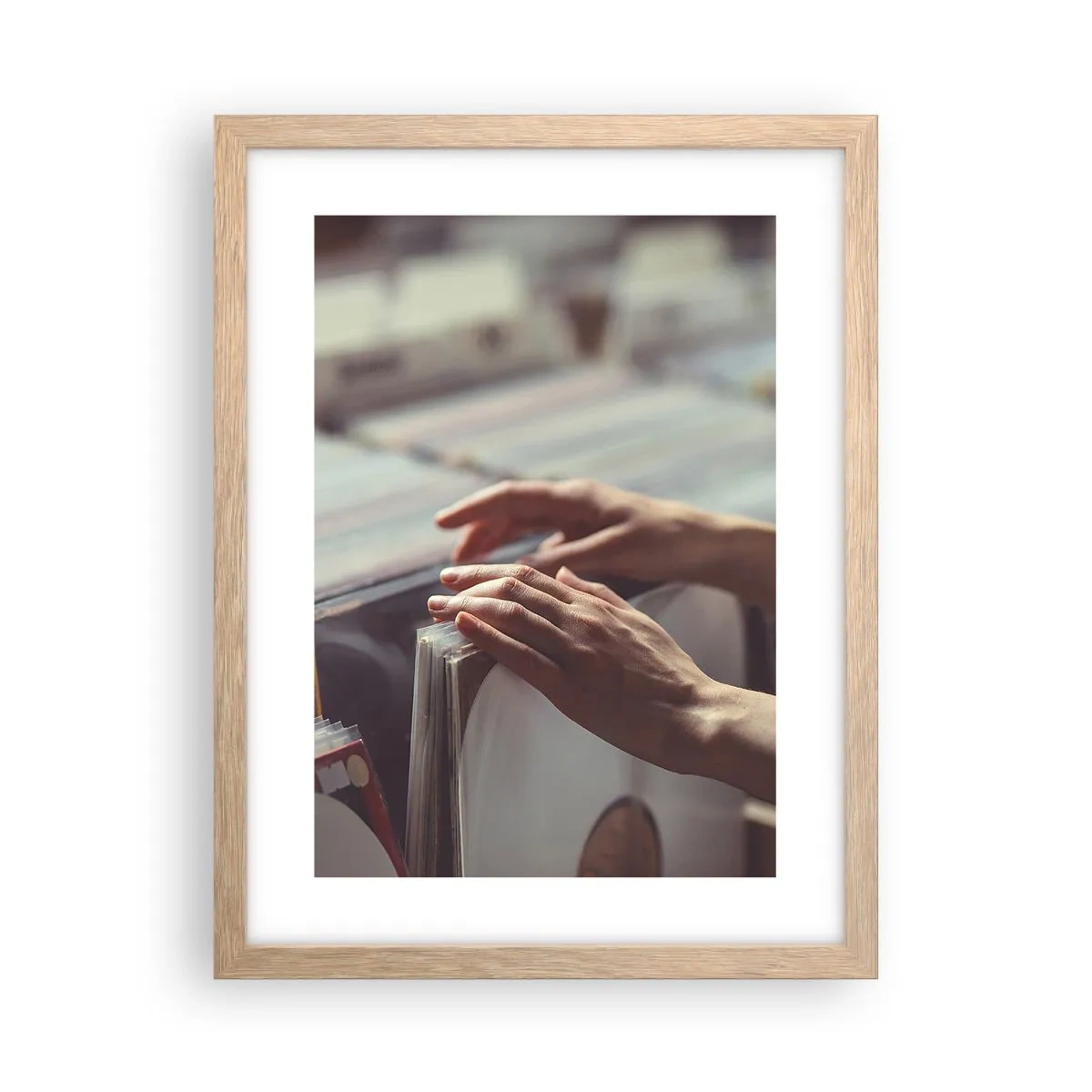 Póster en marco roble claro - En busca de emociones - 30x40 cm