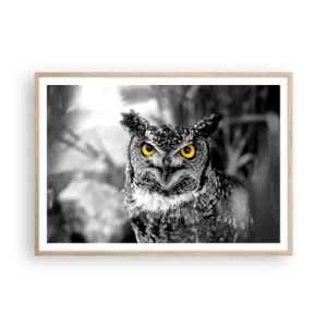 Póster en marco roble claro - Nada se puede ocultar - 100x70 cm