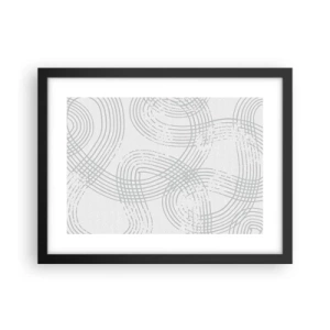 Póster en marco negro - No hay camino recto - 40x30 cm