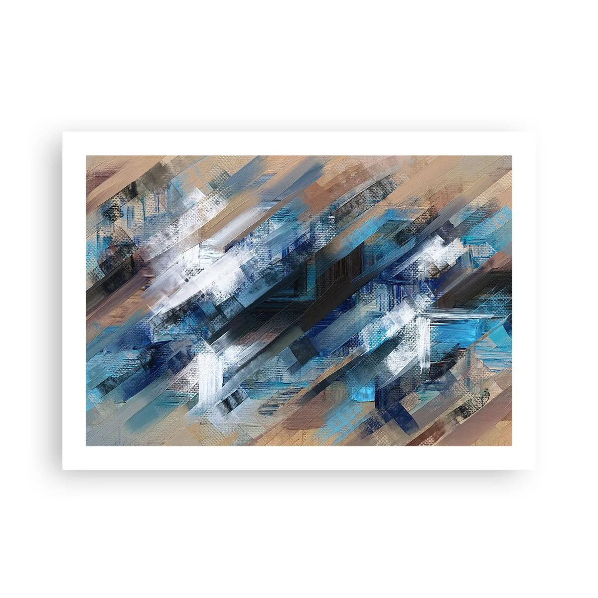 Póster - En una inclinación azul - 70x50 cm