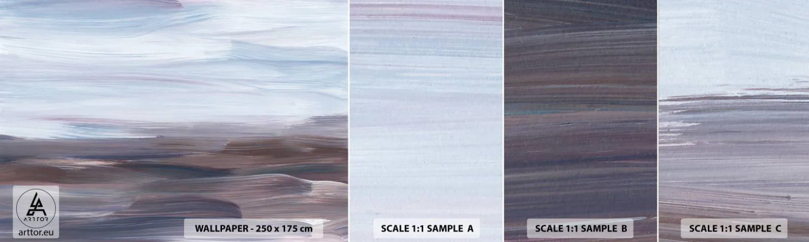 Muestra de fotomural autoadhesivo Deluxe Sticker - Elementos: agua - Pintar, Pedazo, Minimalismo - 100x30 cm