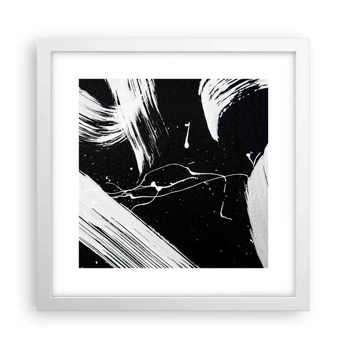 Póster en marco blanco - Rompiendo la oscuridad - 30x30 cm