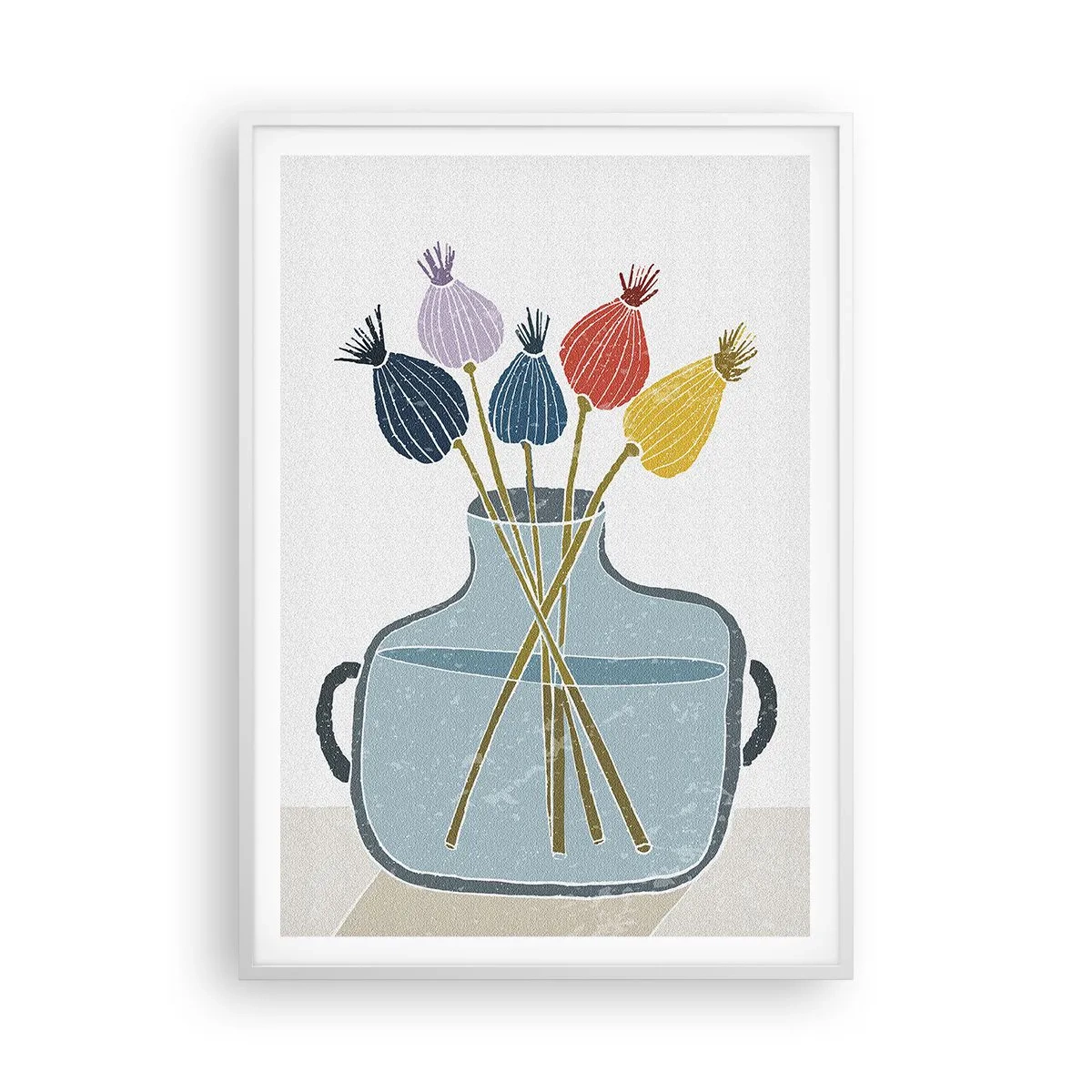 Póster en marco blanco - Como una semilla de amapola - 70x100 cm