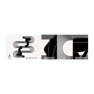 Muestra de fotomural autoadhesivo Deluxe Sticker - Simetría sensual - Mujer, Líneas, Meditación - 100x30 cm