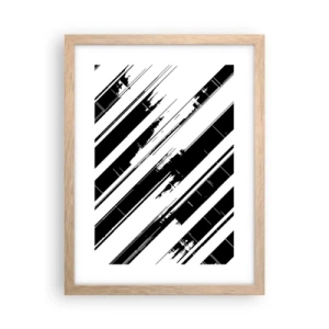 Póster en marco roble claro - Composición intensa y dinámica - 30x40 cm