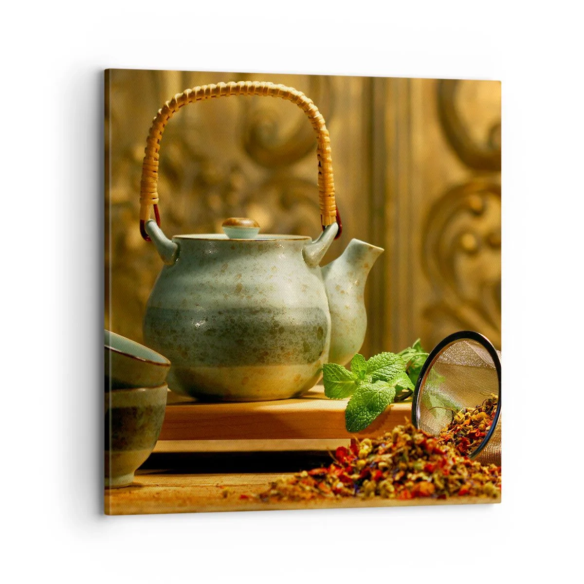 Cuadro sobre lienzo - Impresión de Imagen - Tratado sobre el consumo de té - 70x70 cm