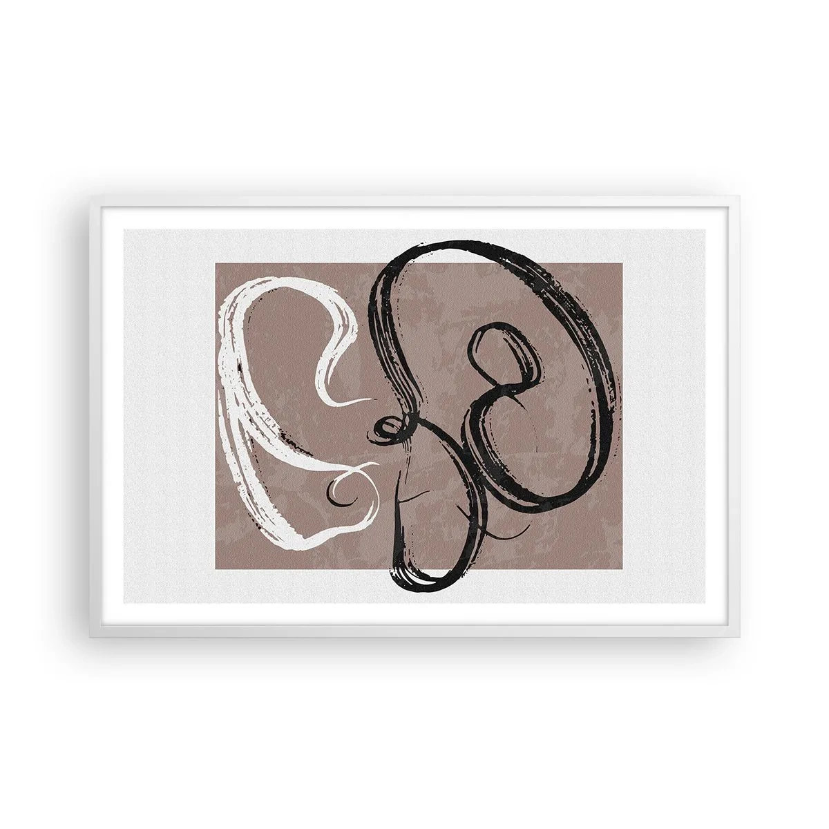 Póster en marco blanco - Composición: la búsqueda de la plenitud - 91x61 cm