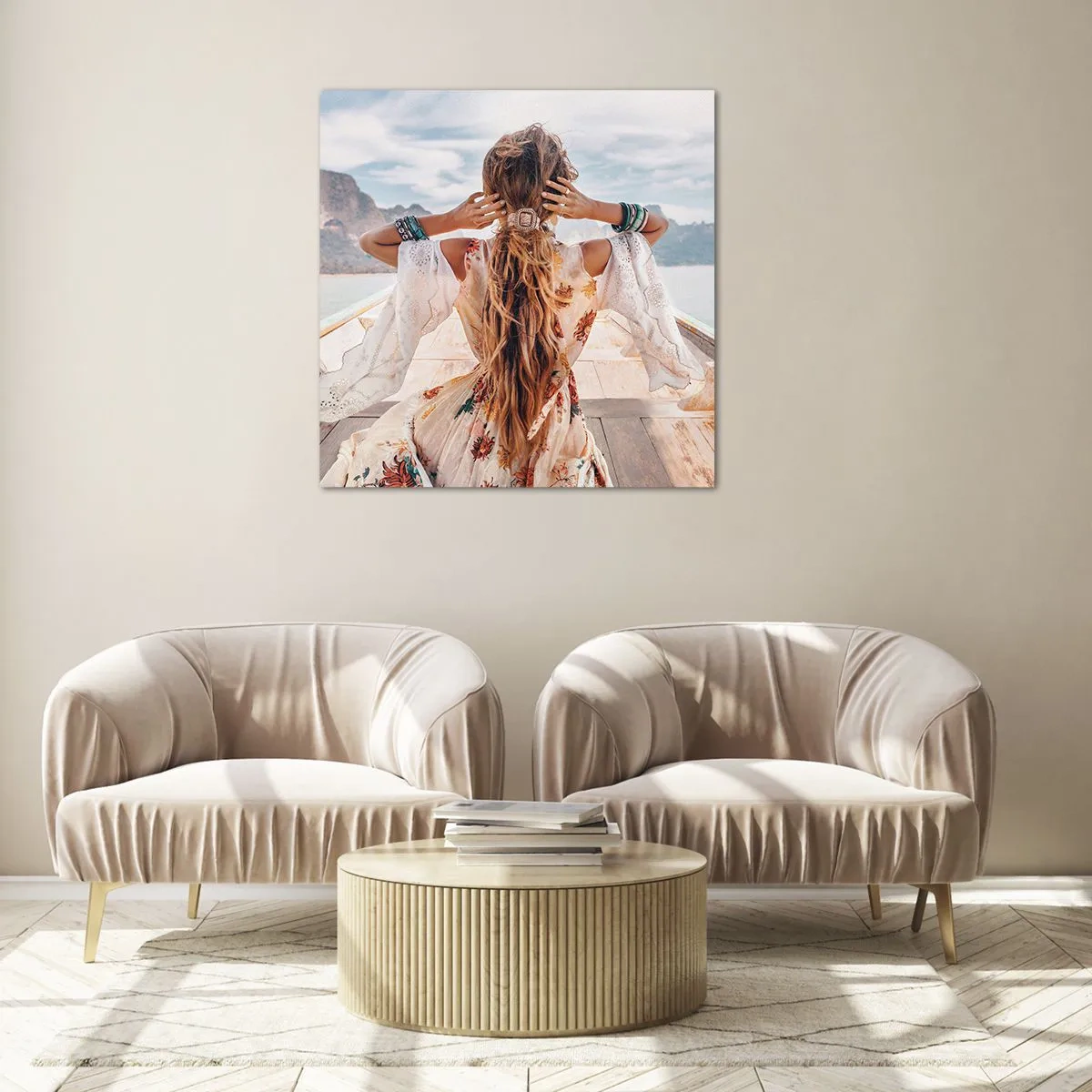 Cuadro sobre vidrio - Impresiones sobre Vidrio - Rumbo a la felicidad - 70x70 cm