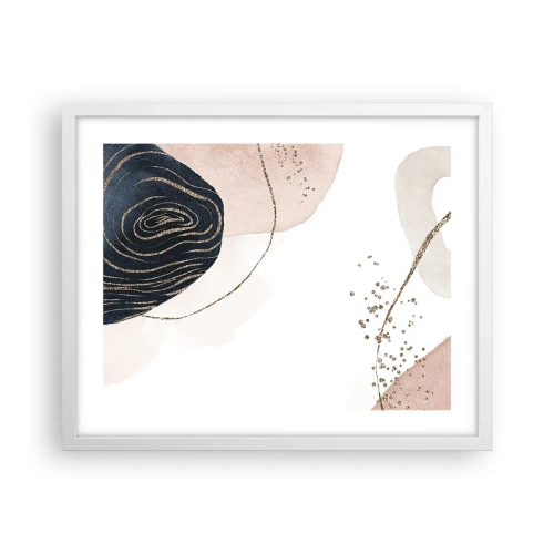 Póster en marco blanco - Todo fluye - 50x40 cm