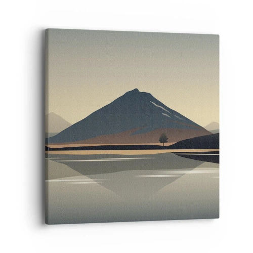 Cuadro sobre lienzo - Impresión de Imagen - Reflejo de espejo - 40x40 cm