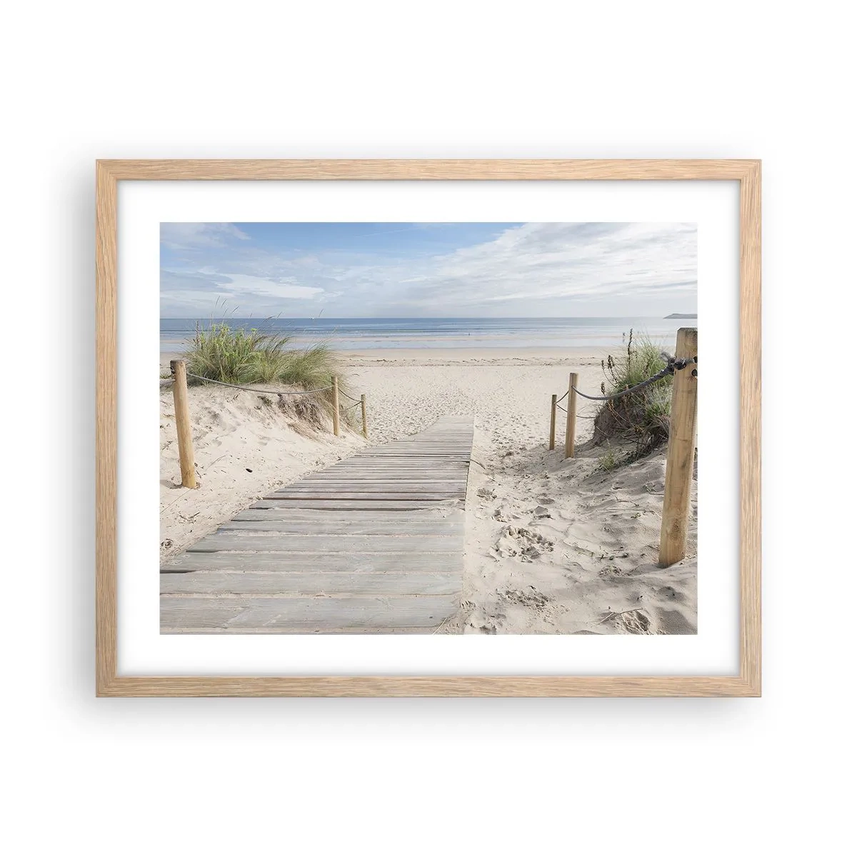 Póster en marco roble claro - Hasta el horizonte - 50x40 cm
