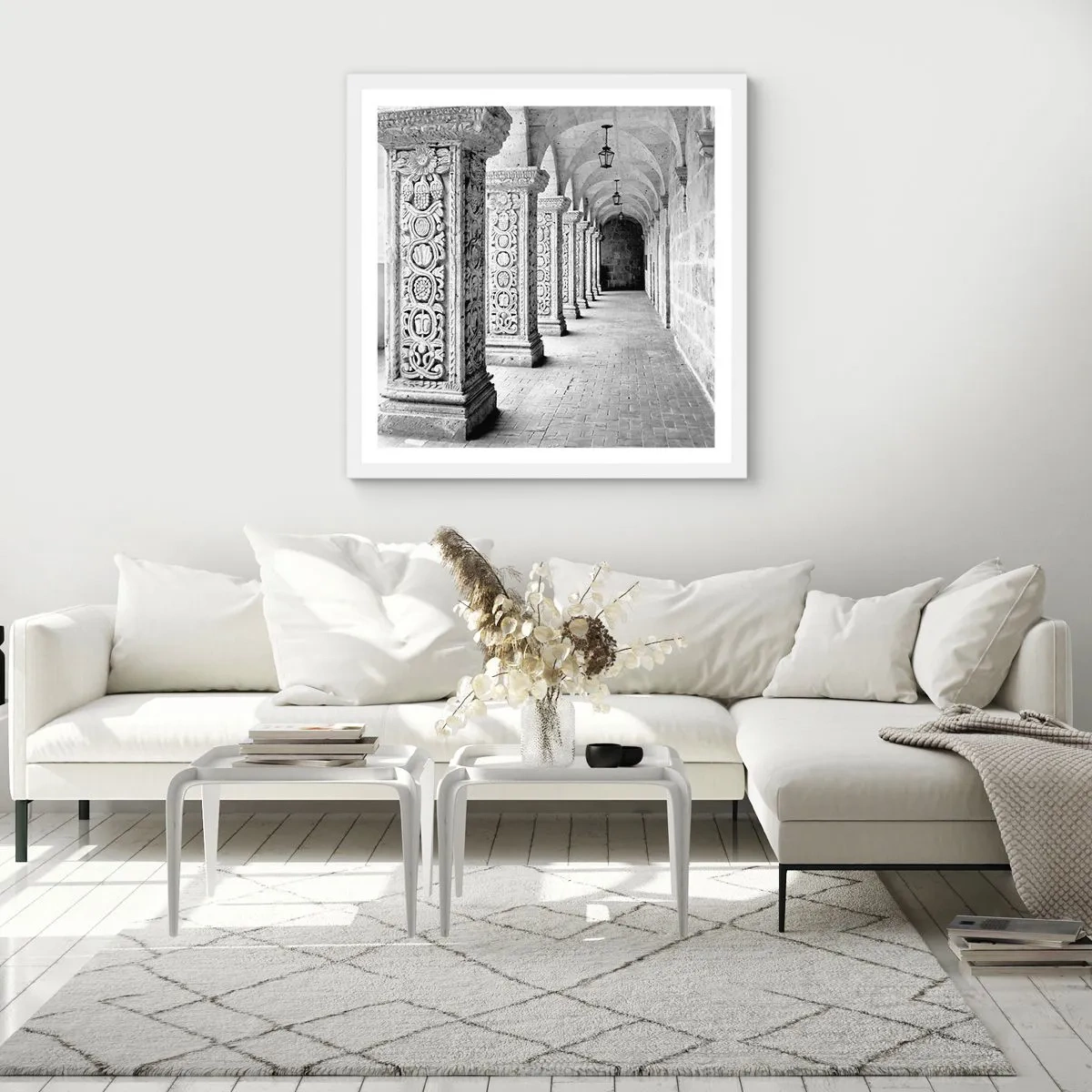 Póster en marco blanco - ¿Y adónde nos llevará...? - 30x30 cm