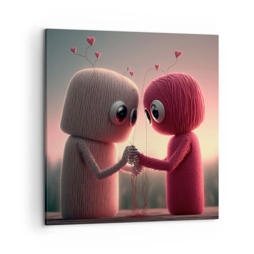 Cuadro sobre lienzo - Impresión de Imagen - Todo el mundo puede amar - 50x50 cm