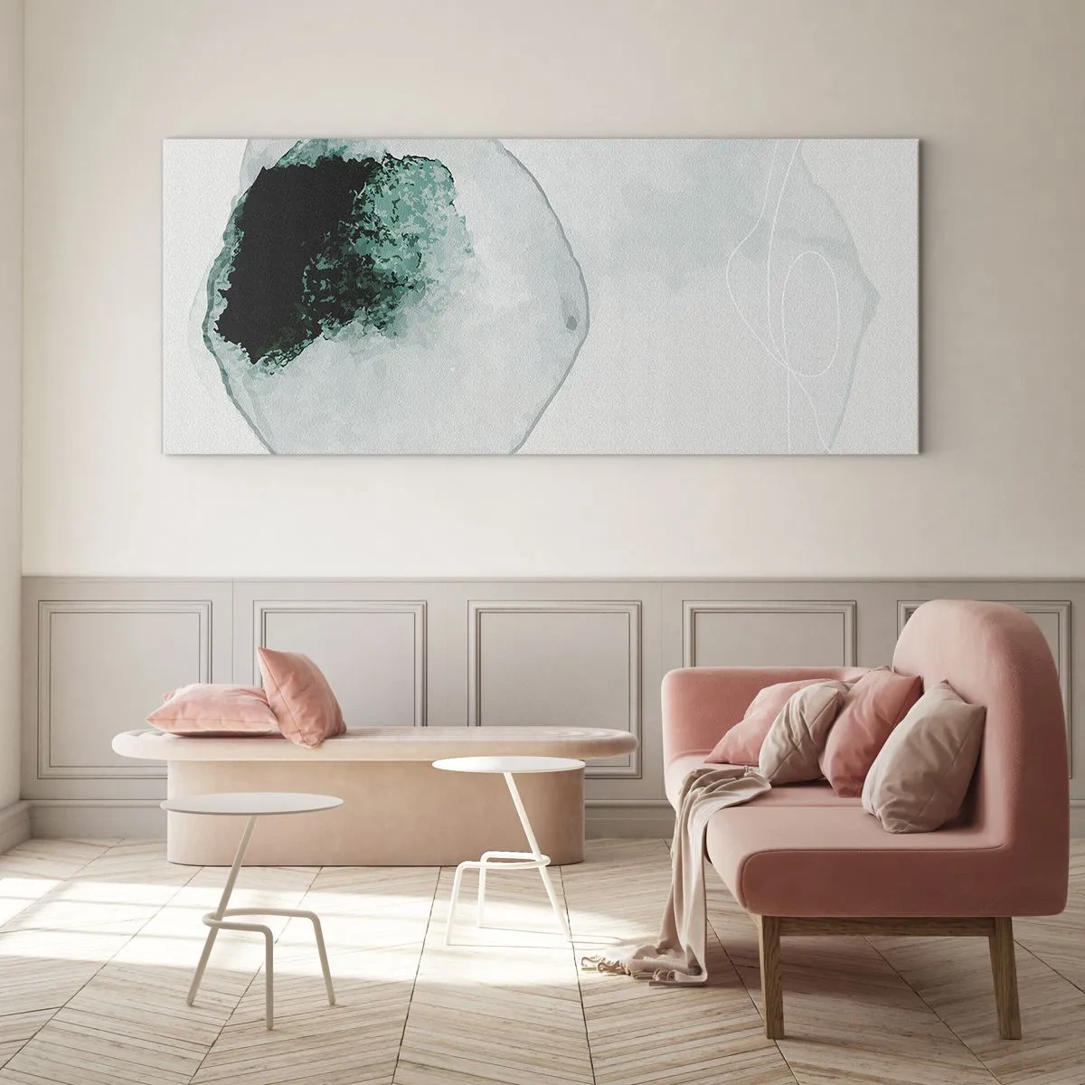 Cuadro sobre vidrio - Impresiones sobre Vidrio - En una gota de agua - 100x40 cm