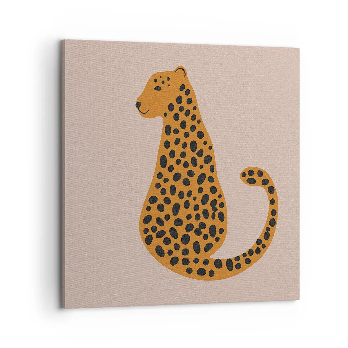 Cuadro sobre lienzo - Impresión de Imagen - El estampado de leopardo está de moda - 60x60 cm