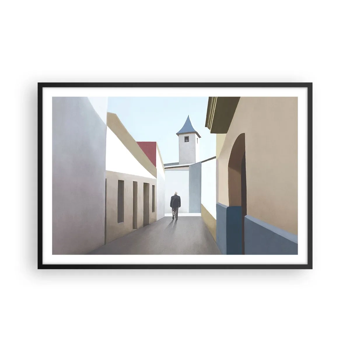 Póster en marco negro - Paseo soleado - 91x61 cm