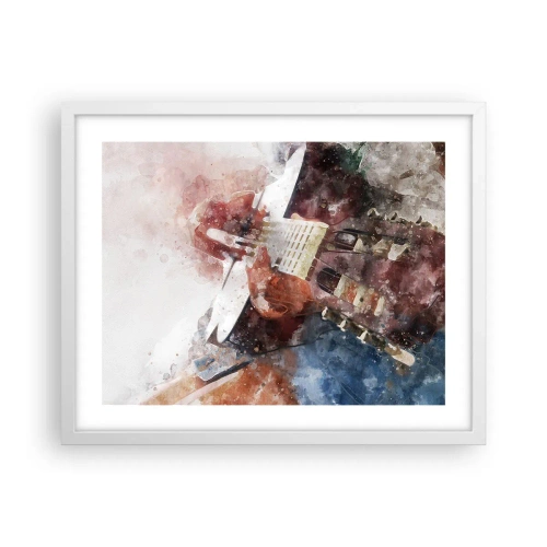 Póster en marco blanco - ¿Y qué opinas? - 50x40 cm