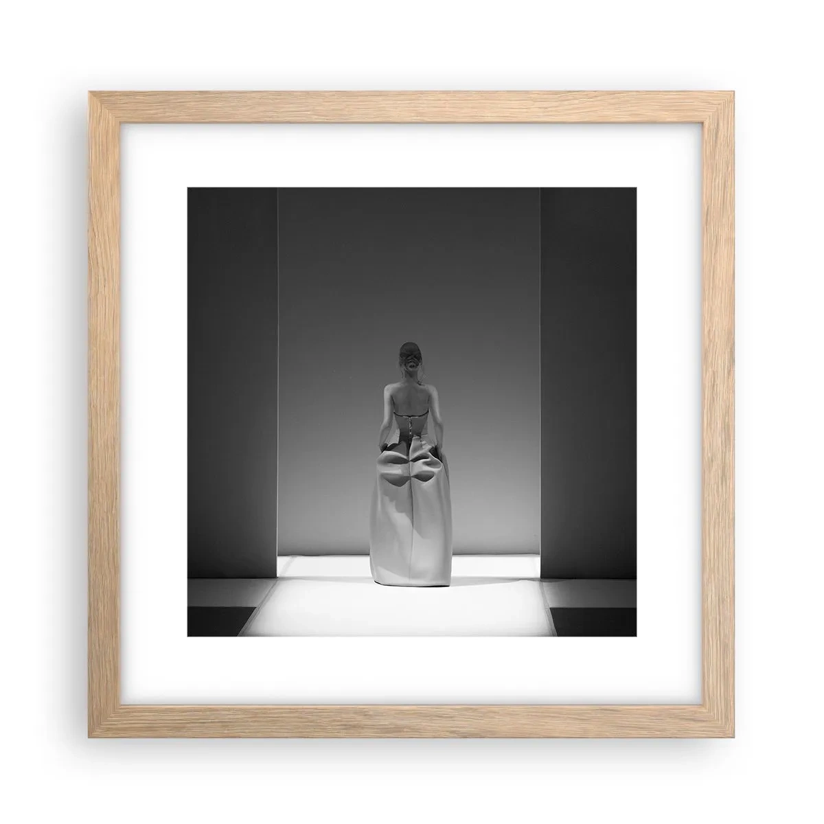 Póster en marco roble claro - Sencillez refinada - 30x30 cm
