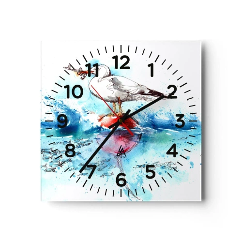 Reloj de pared - Reloj de vidrio - Una captura exitosa - 30x30 cm