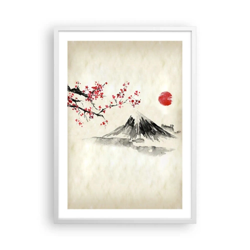 Póster en marco blanco - Enamórate de Japón - 50x70 cm