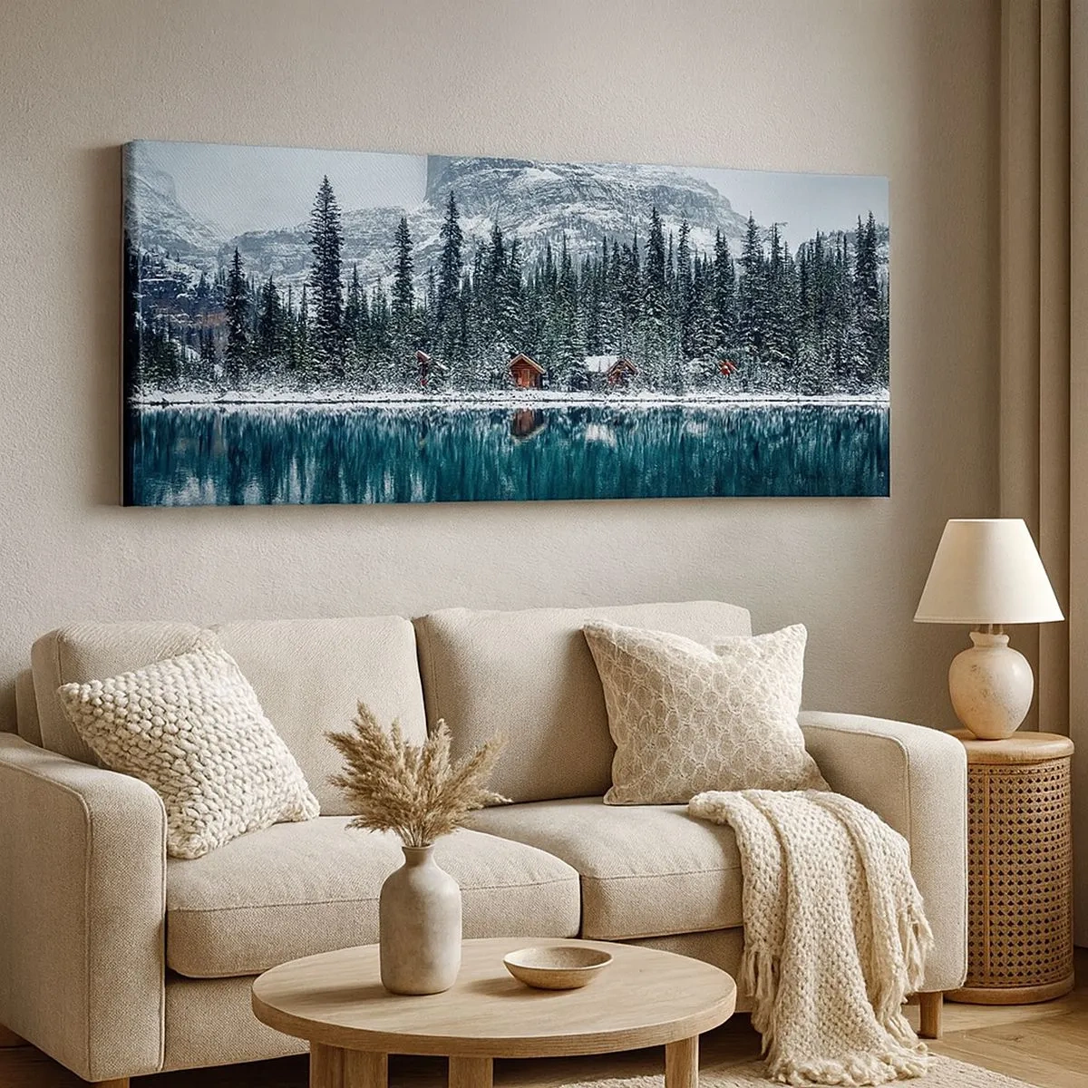 Cuadro sobre lienzo - Impresión de Imagen - Retiro canadiense - 100x40 cm