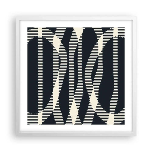 Póster en marco blanco - Un intento de romper la oscuridad - 50x50 cm