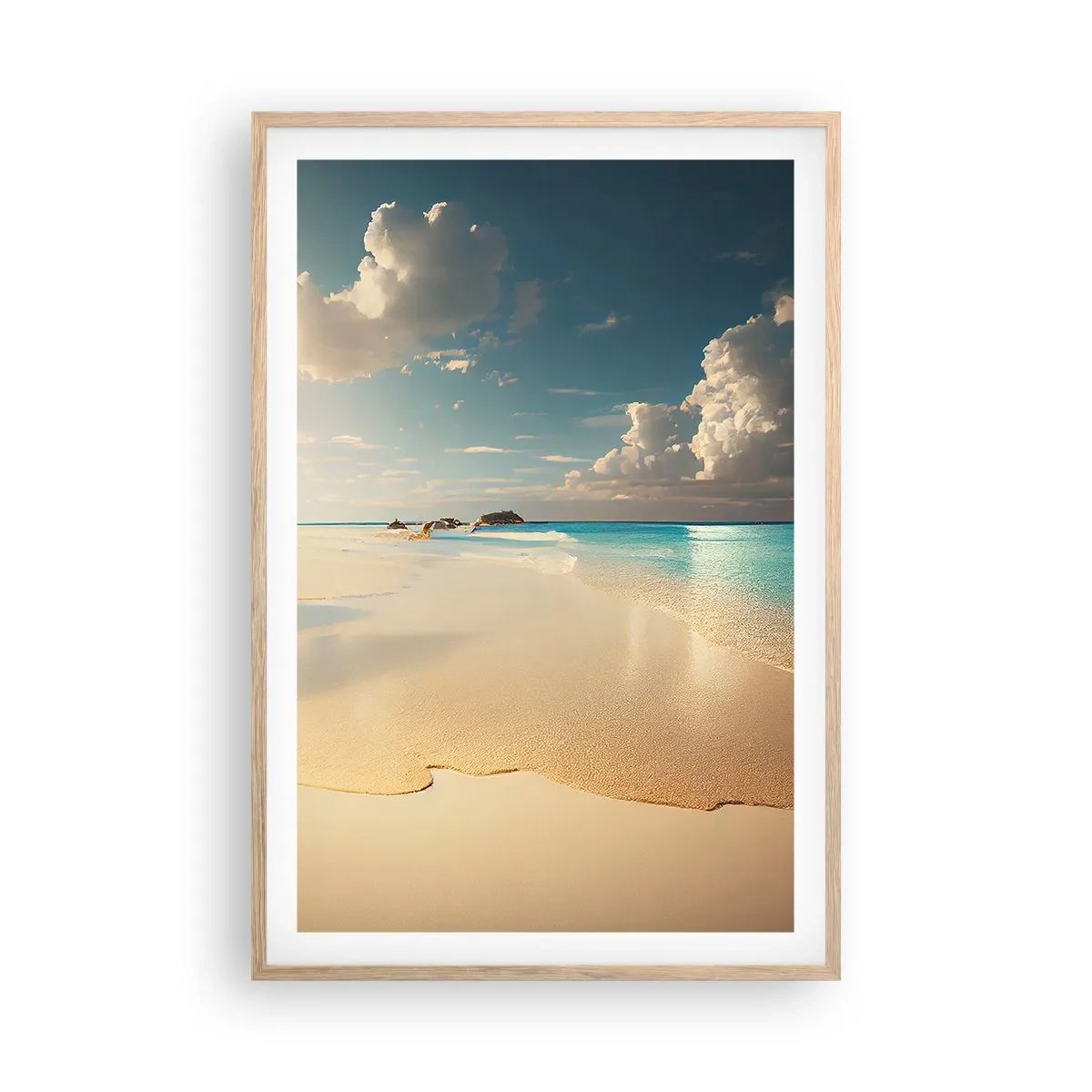 Póster en marco roble claro - Un día de ensueño - 61x91 cm