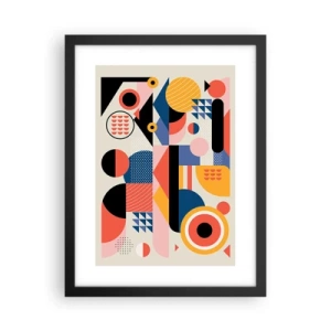 Póster en marco negro - Composición: juegos - 30x40 cm