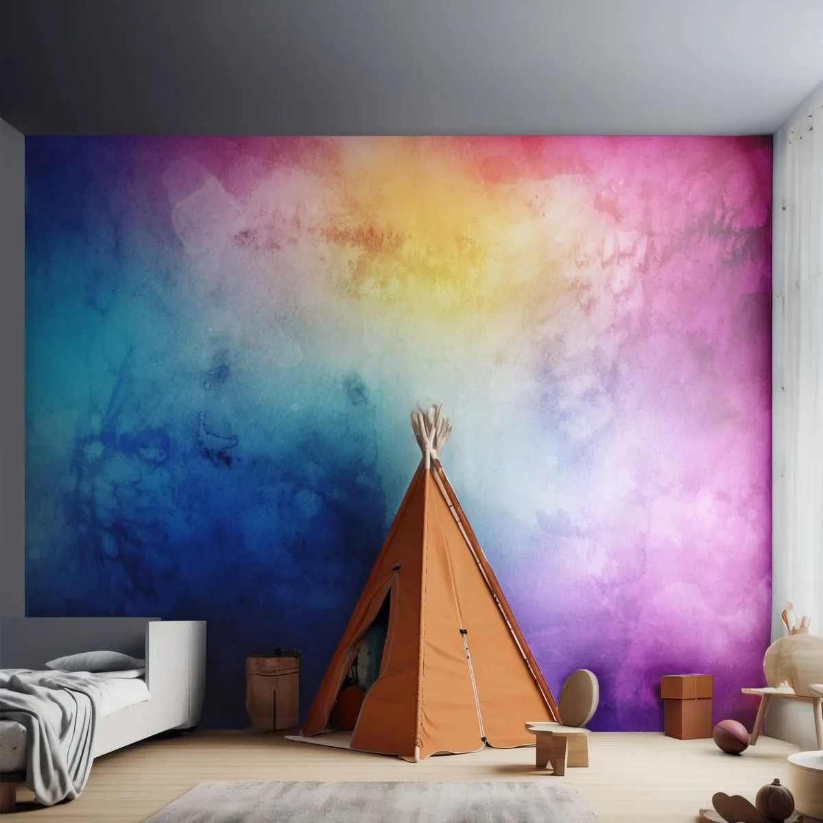 Fotomural Standard Eco - Casi en el séptimo cielo - Abstracción, Pedazo, Patrón moderno - 350x256 cm