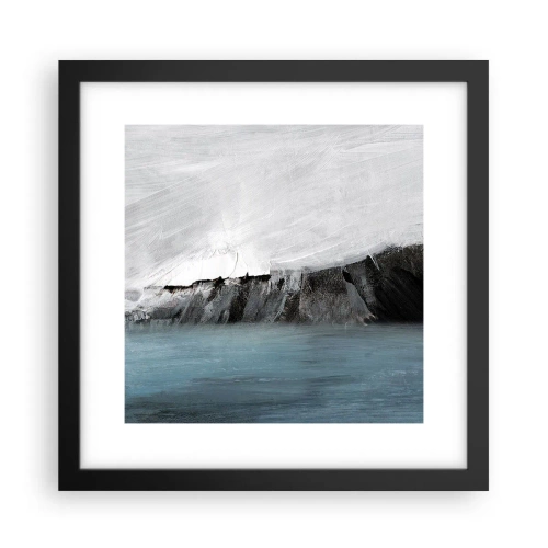 Póster en marco negro - Agua - tierra: un choque de elementos - 30x30 cm