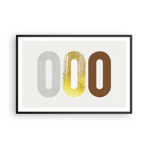 Póster en marco negro - ¡Ooo! - 91x61 cm