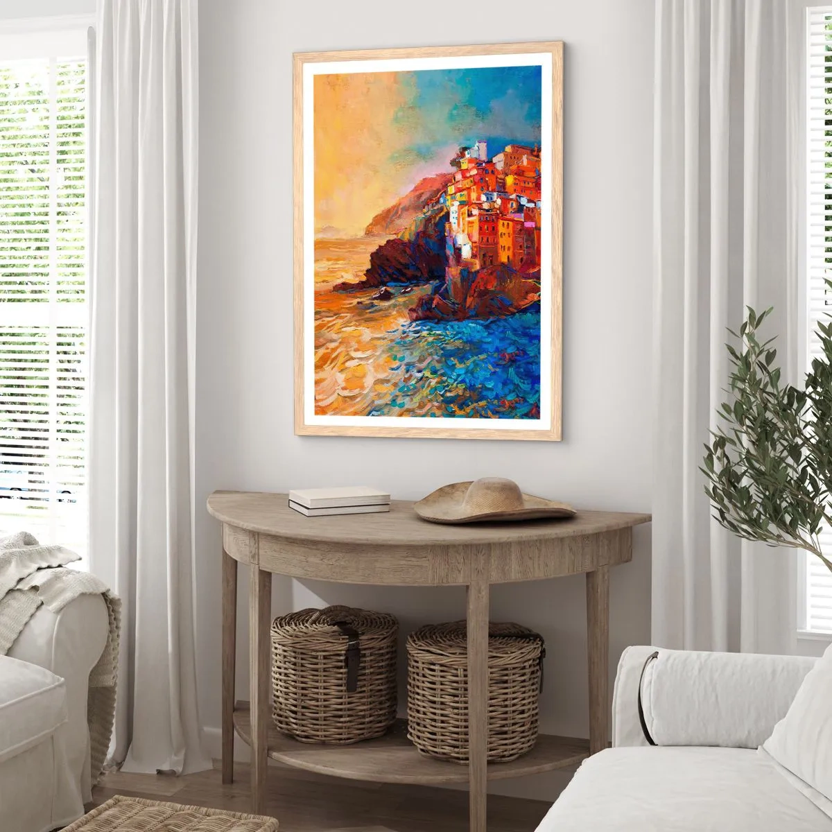 Póster en marco roble claro - Ambiente italiano - 40x50 cm