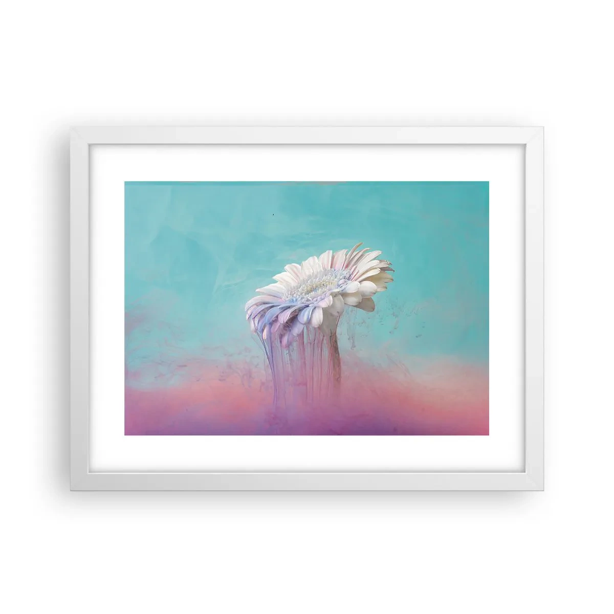 Póster en marco blanco - El inframundo de las flores - 40x30 cm