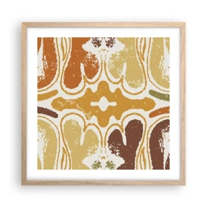 Póster en marco roble claro - Abstracción sentimental - 50x50 cm