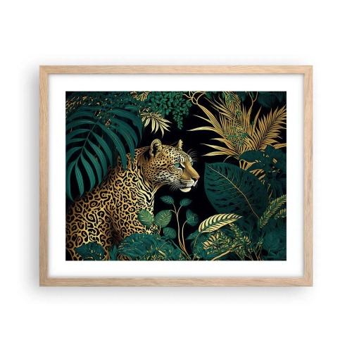 Póster en marco roble claro - El anfitrión en la jungla - 50x40 cm