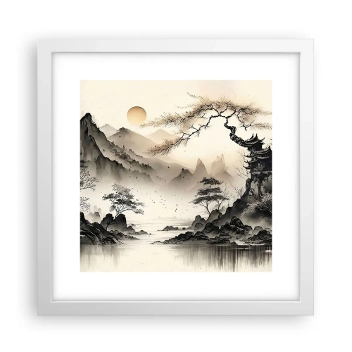 Póster en marco blanco - El encanto único de Oriente - 30x30 cm