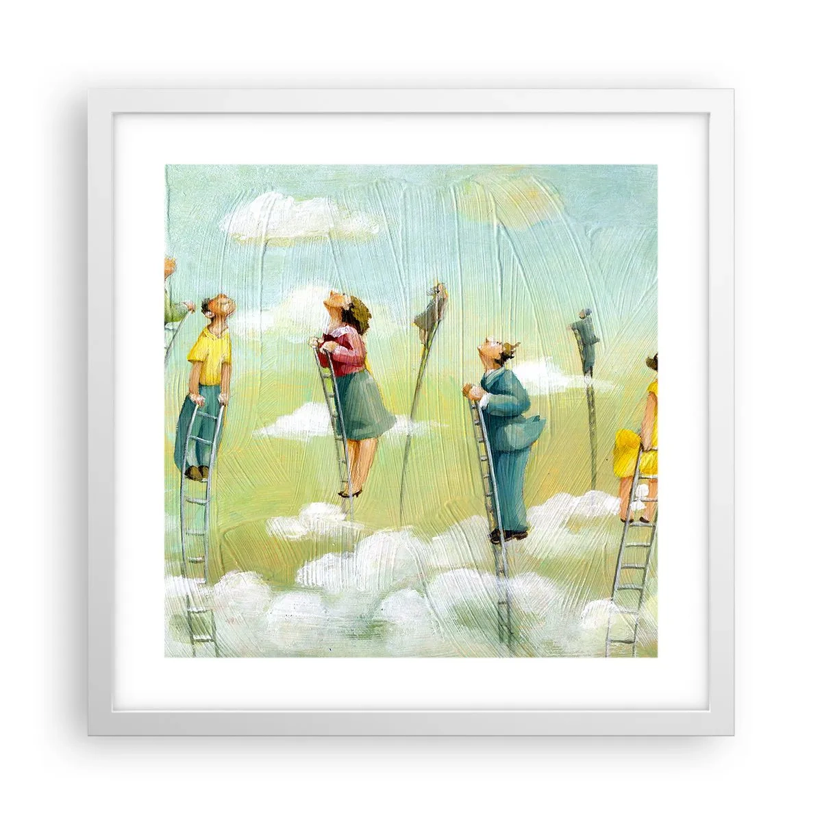 Póster en marco blanco - Sigue tu sueño - 40x40 cm