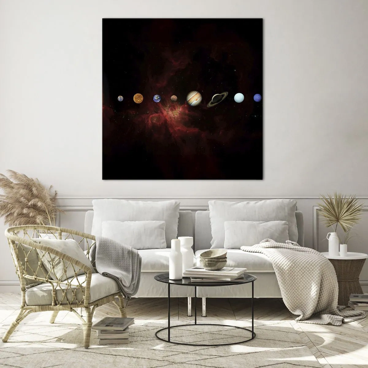 Cuadro sobre vidrio - Impresiones sobre Vidrio - Nuestro barrio - 70x70 cm