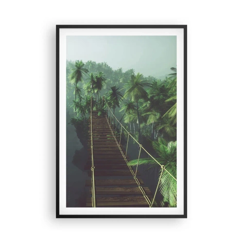 Póster en marco negro - Sobre un mar de verde - 61x91 cm