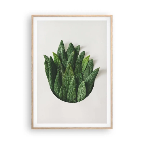 Póster en marco roble claro - Curiosidad desenfrenada - 70x100 cm