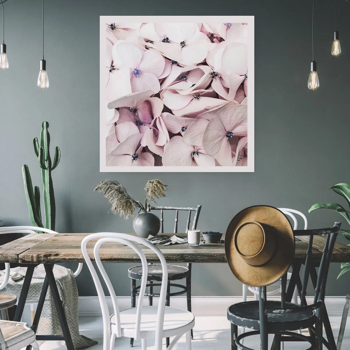 Póster - En un torrente de flores - 60x60 cm