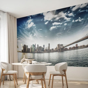 Fotomural Premium Sand - Isla de cristal - Ciudad, Nueva York, Arquitectura - 250x175 cm
