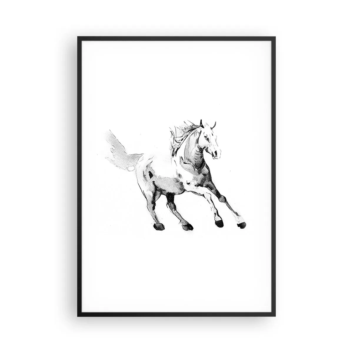 Póster en marco negro - Alma indómita - 70x100 cm