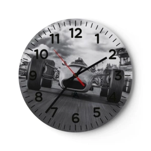 Reloj de pared - Reloj de vidrio - ¡Hay poder! - 30x30 cm