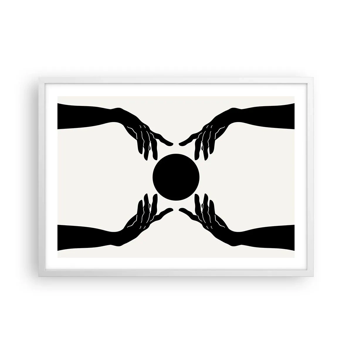 Póster en marco blanco - Una señal secreta - 70x50 cm