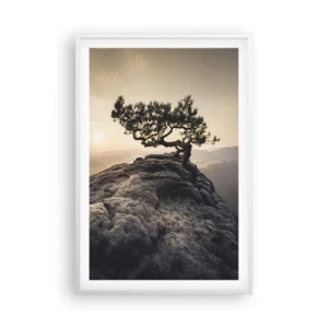 Póster en marco blanco - La vida se abre camino - 61x91 cm