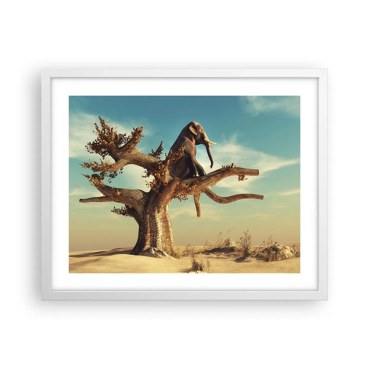 Póster en marco blanco - Un nuevo punto de vista - 50x40 cm