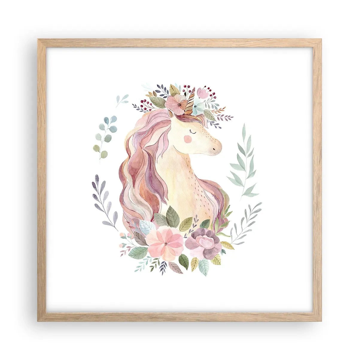 Póster en marco roble claro - Una invitación al mundo de los cuentos de hadas - 50x50 cm