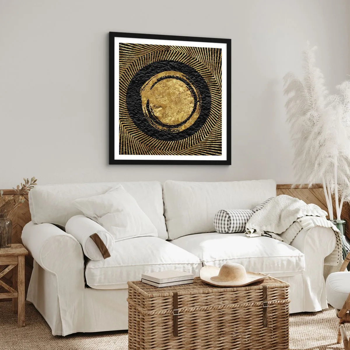 Póster en marco negro - Composición glamour - 30x30 cm
